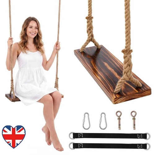 Wood tree swing seat - swing, wooden