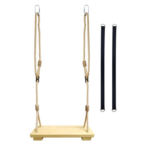 Wooden swing seat hanging set - swing,