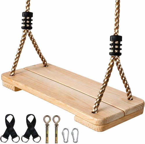 Wood tree swing seat wooden - wood,