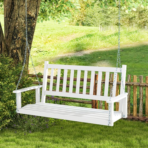 Wooden garden swing bench - garden,