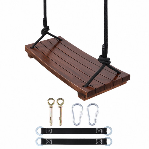 Wooden swing seat carbonized - wooden,