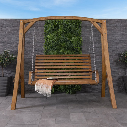 Garden wooden swing - swing, seat