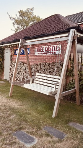 Sturdy wooden swing - wooden, bench