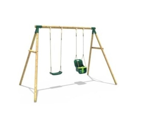 Wooden garden swing set - set, with