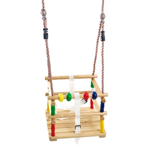 Wooden baby swing seat with - seat,