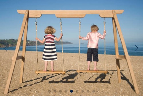Oak wooden garden swing - ., rhs