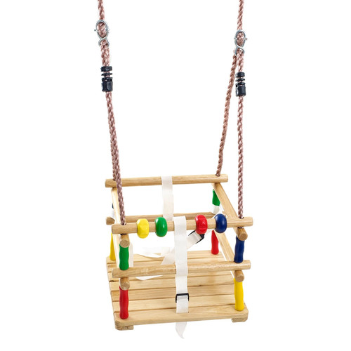 Wooden baby swing seat - wooden, with