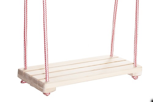 Solid beech wood garden swing - wood,