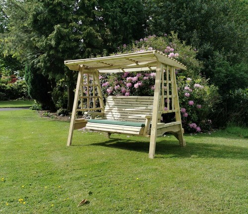 Wooden garden swing - wooden, solid